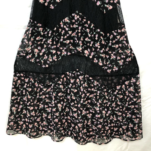 Black Floral Dress - Picture 4 of 4